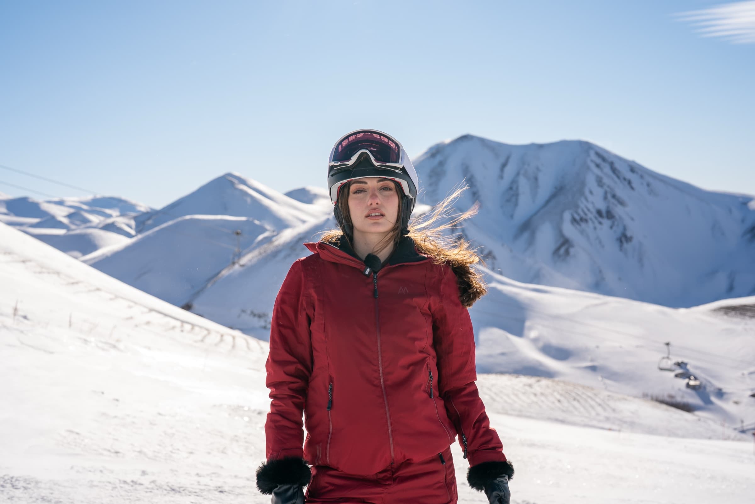 Kayak sezonu — kar ve güneş